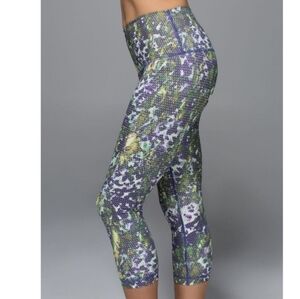 Lululemon Wunder Under Crop II High Rise Leggings Full-On Luxtreme Flor Size 4